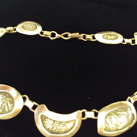 Brutalist Sterling Mod Shapes Necklace - Picture 3 of 5